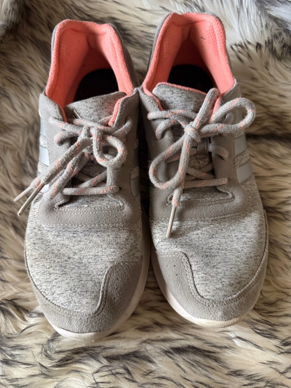 adidas Women's Gray Sneakers with Coral Lining